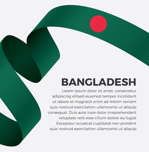 Bangladesh lint vlag vectorillustratie op een witte achtergrond premium vector