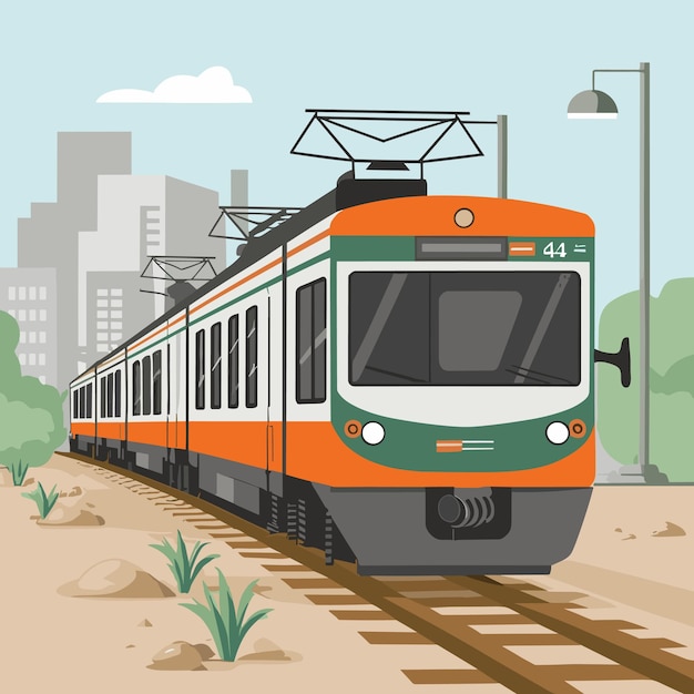 Vector bangladesh metro train illustration