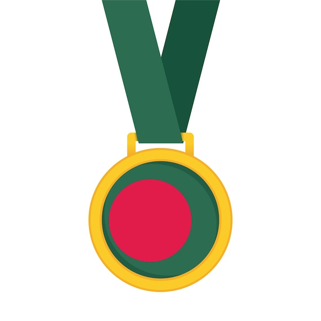 Bangladesh nationale vlag gouden eerste plaats winnaars medaille