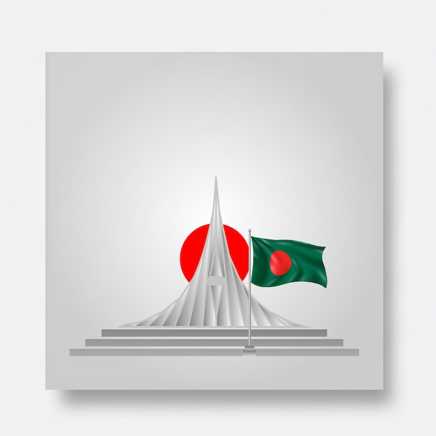 Vector bangladesh onafhankelijkheidsdag social media post design vector