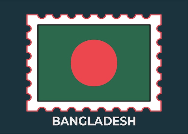 Bangladesh vlag binnen de stempel