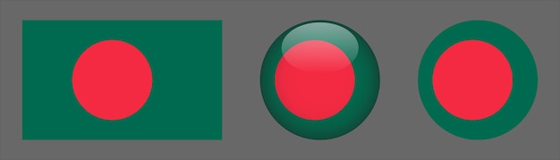 Bangladesh Vlag Set Collectie Vector