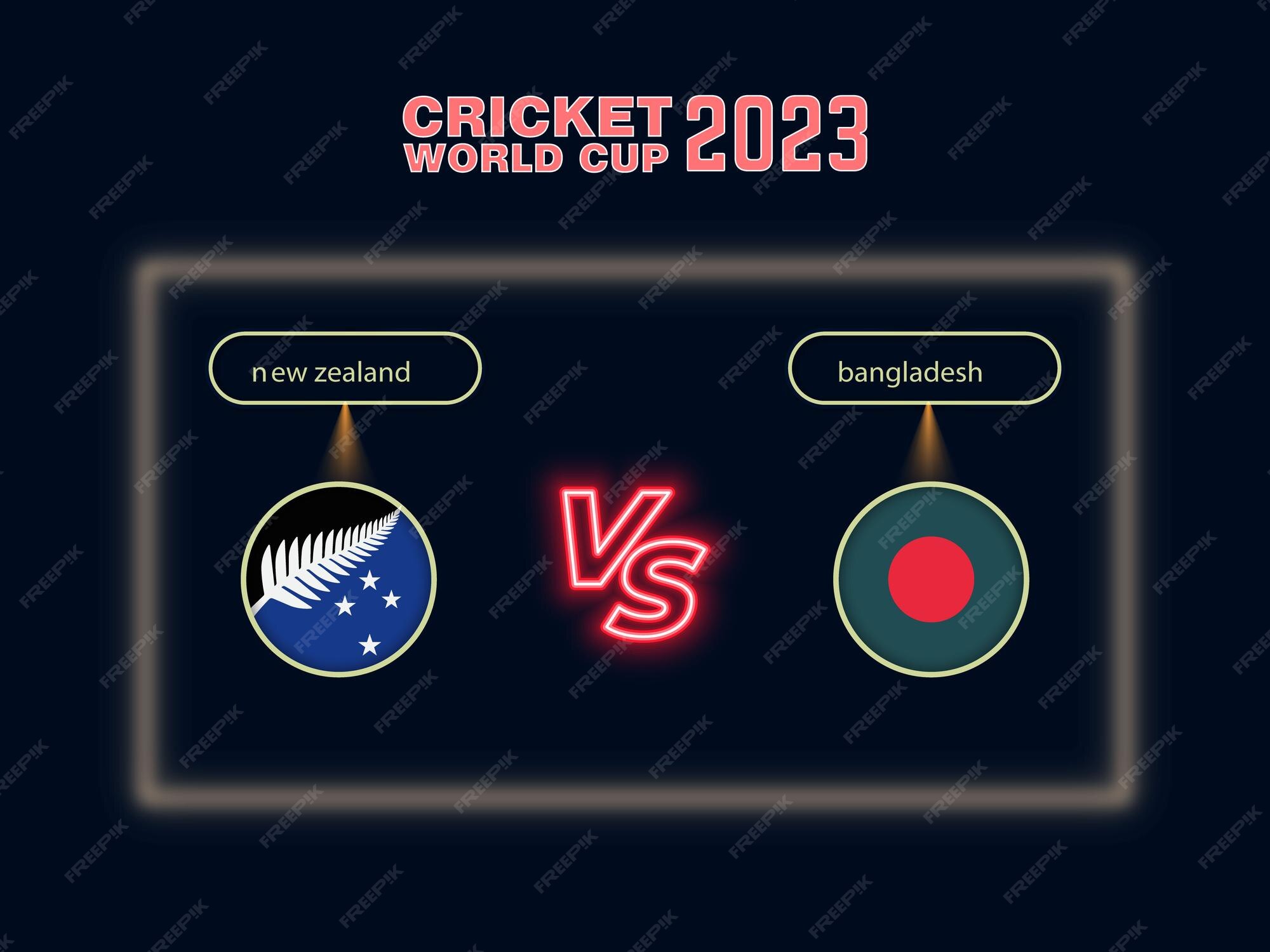 Premium Vector Bangladesh vs new zealand cricket world cup schedule