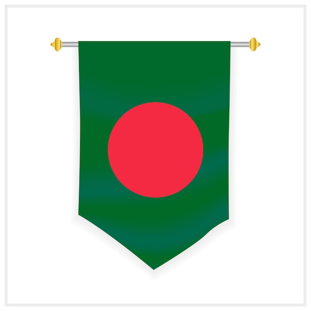 벡터 방글라데시 벽 깃발 및 방글라데시 벽걸이 깃발 디자인