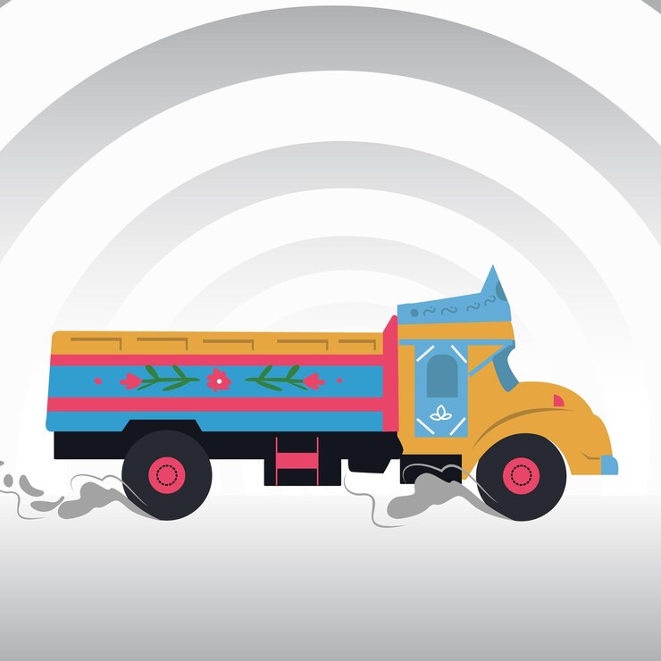 वेक्टर bangladeshi truck vector