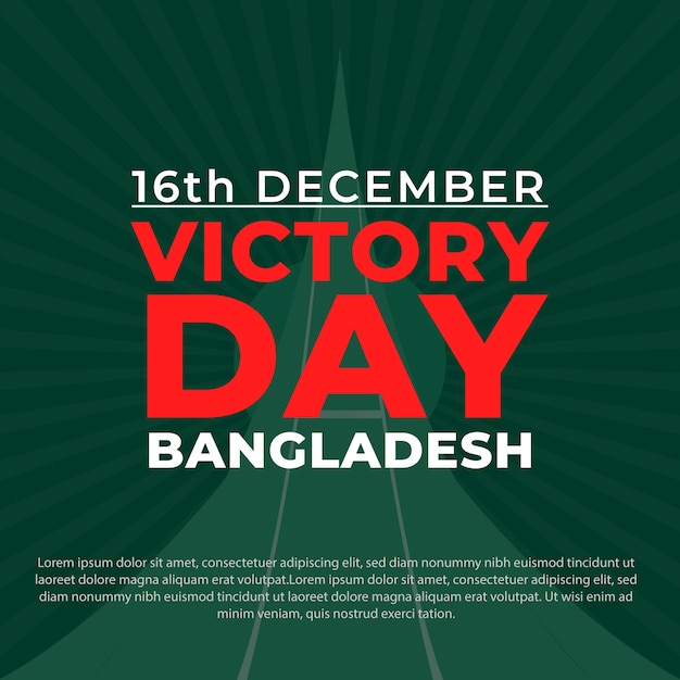 Vettore giorno della vittoria del bangladesh. 16 dicembre festa dell'indipendenza