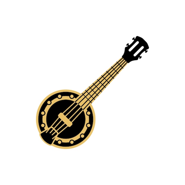 Banjo logo icona modello di disegno vettoriale