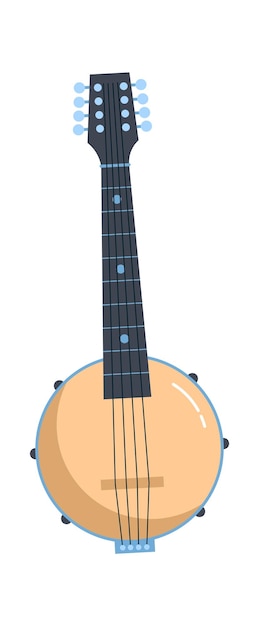 Banjo musical instrument vector illustration