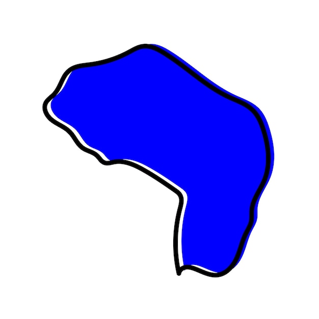 Vector banjul administrative region of the gambia map design
