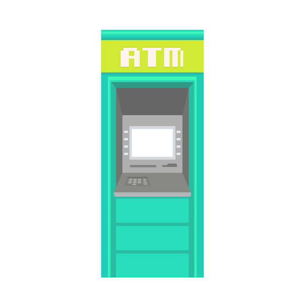 Bank ATM-machine vectorillustratie