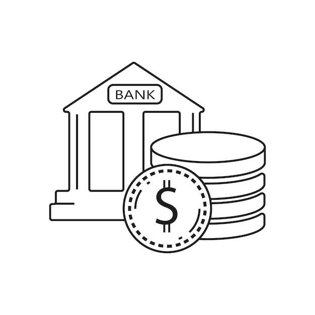 Bank building vector