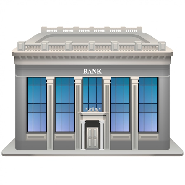Vettore edificio della banca