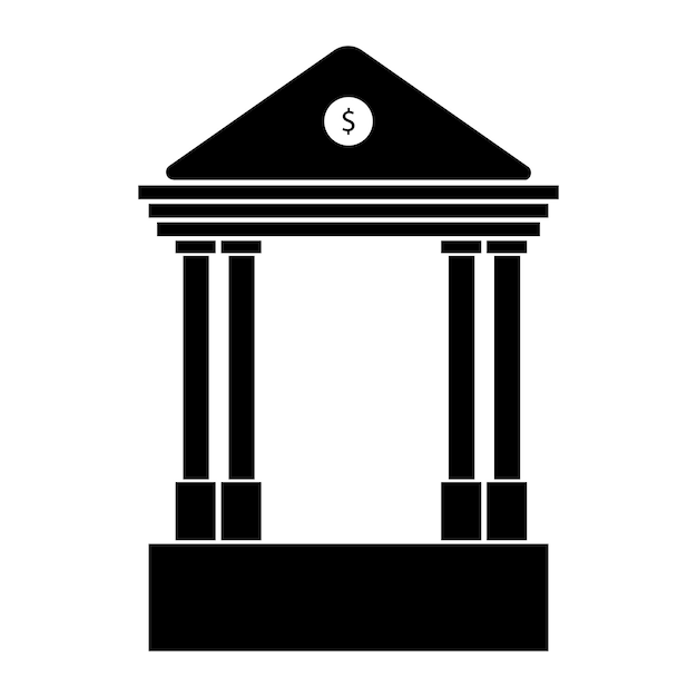 Vector bank bulding icon