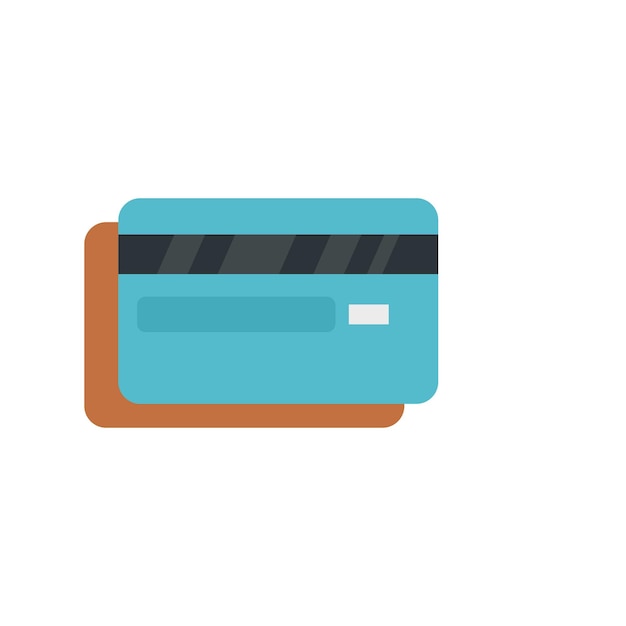 Bank card remote control icon flat illustration of bank card remote control vector icon isolated on white background