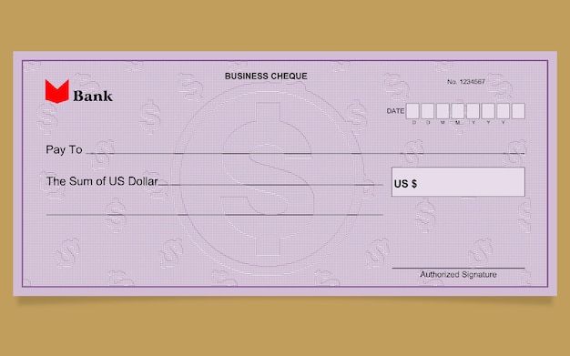 Bank cheque design dollar relief background