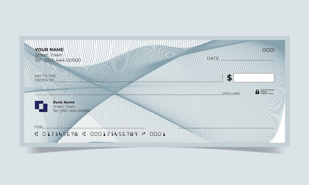 Банковский чек дизайн USD гильошированный фон