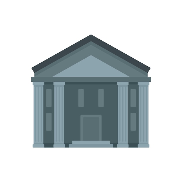 Vector bank courthouse icon flat illustration of bank courthouse vector icon for web design