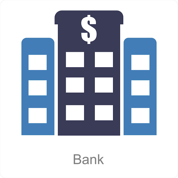 Bank and finance icon concept