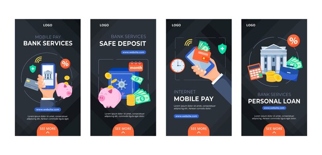 Bank and finance instagram stories collection