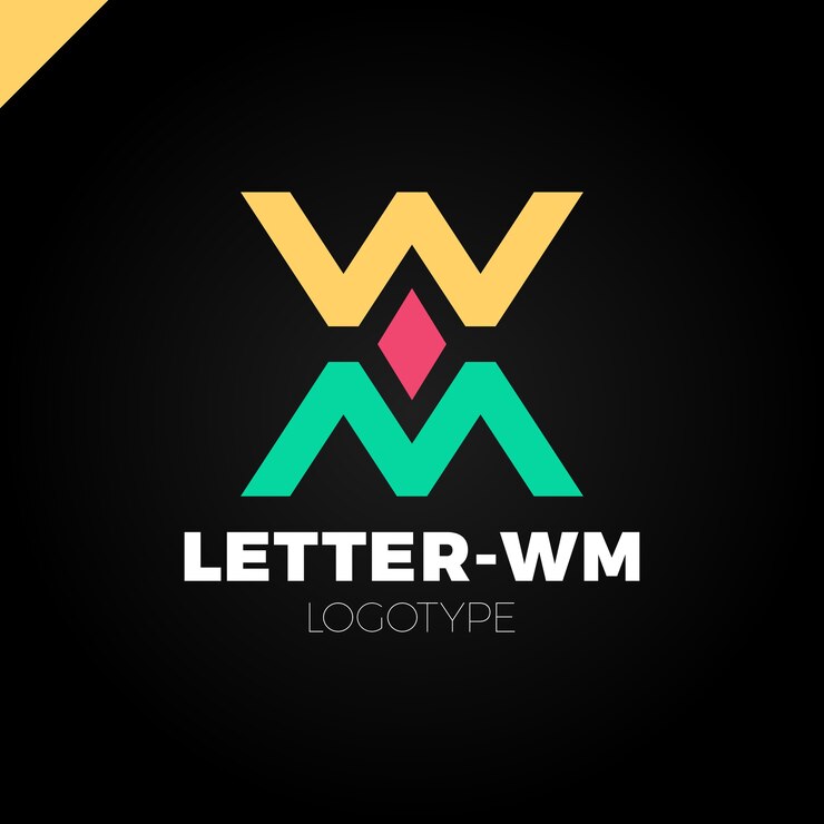Vector 銀行或金融機構的字母m或w標誌模板