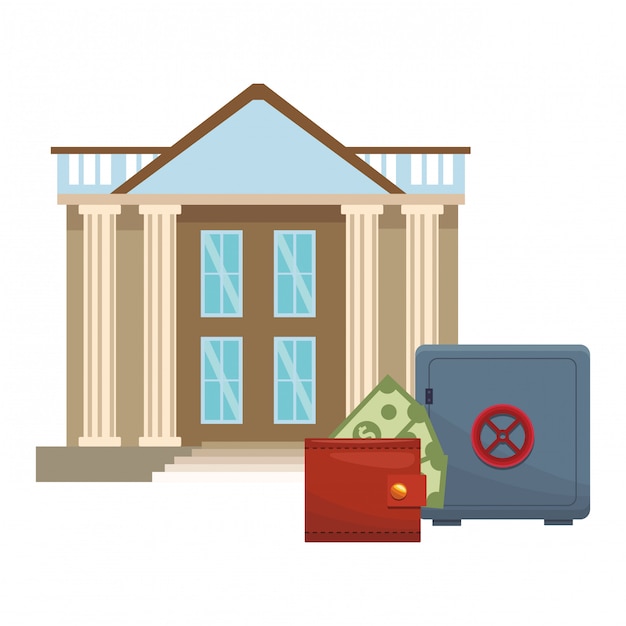 Vector bank gebouw pictogram