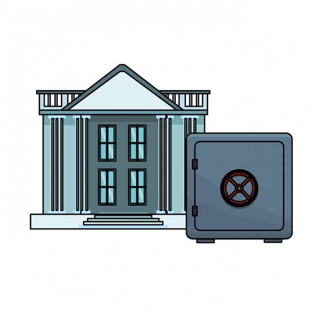 Vector bank gebouw pictogram