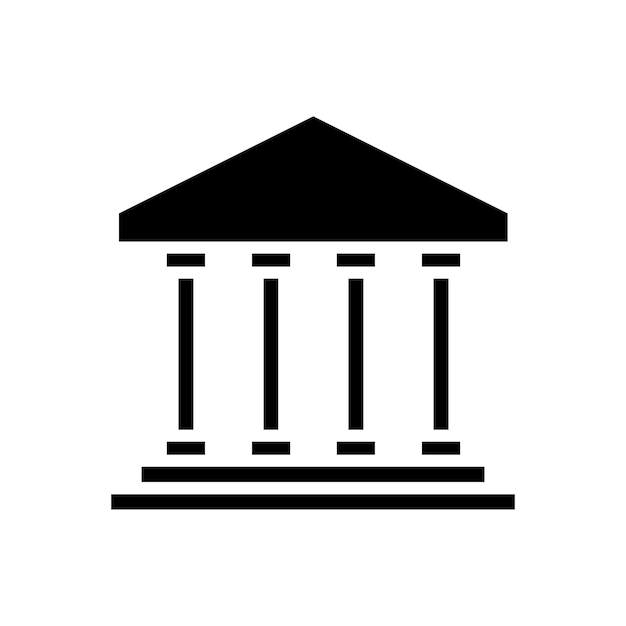 Bank gebouw vector beste grijze lijn pictogram op witte achtergrond EPS 10