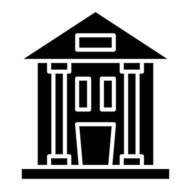 Bank Glyph effen zwarte afbeelding