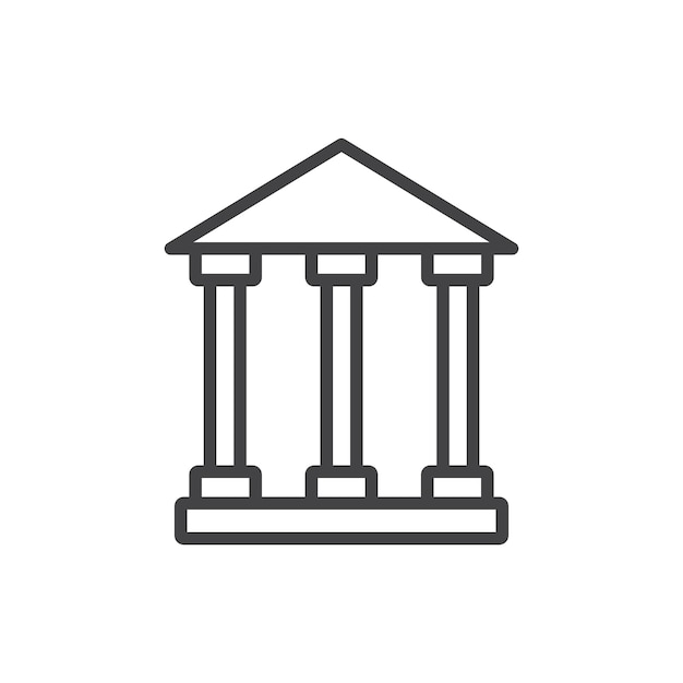 bank icon symbol mark in filled style