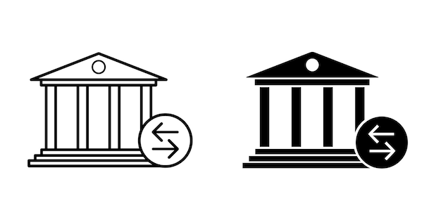 Шаблон векторного дизайна иконки банка
