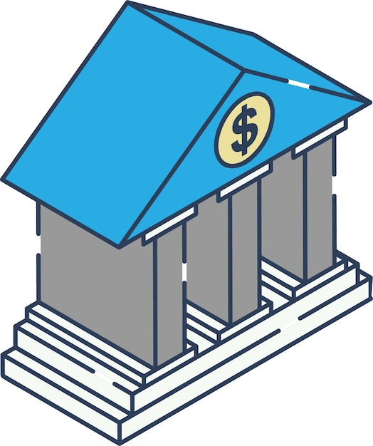 Bank Isometric Icon