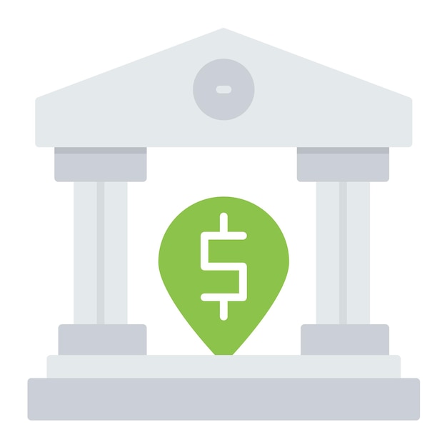 Bank Location Vector Illustration Style