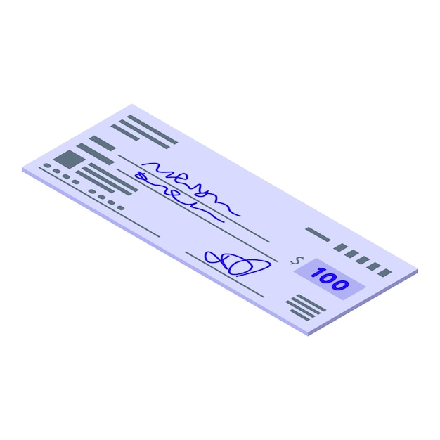 Иконка банковского сертификата денег Изометрическая иконка вектора банковского сертификата денег для веб-дизайна изолирована на белом фоне
