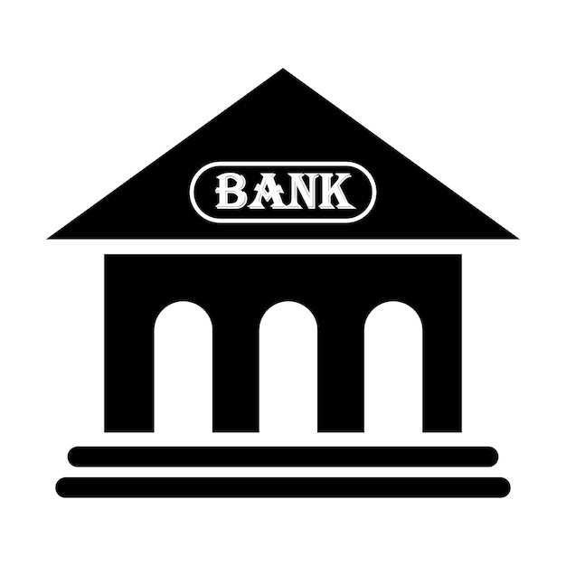 Bank pictogram logo vector ontwerpsjabloon