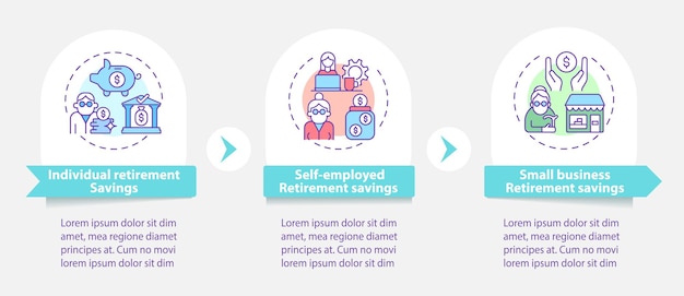 Bank saving options vector infographic template. saving accounts presentation outline design elements. data visualization with 3 steps. process timeline info chart. workflow layout with line icons