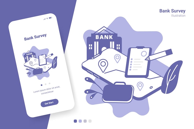 Bank survey feature mobile apps