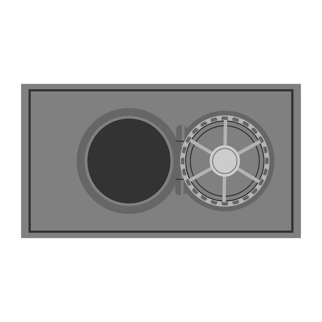 Bank vault. Isolated object on a white background. Vector illustration.