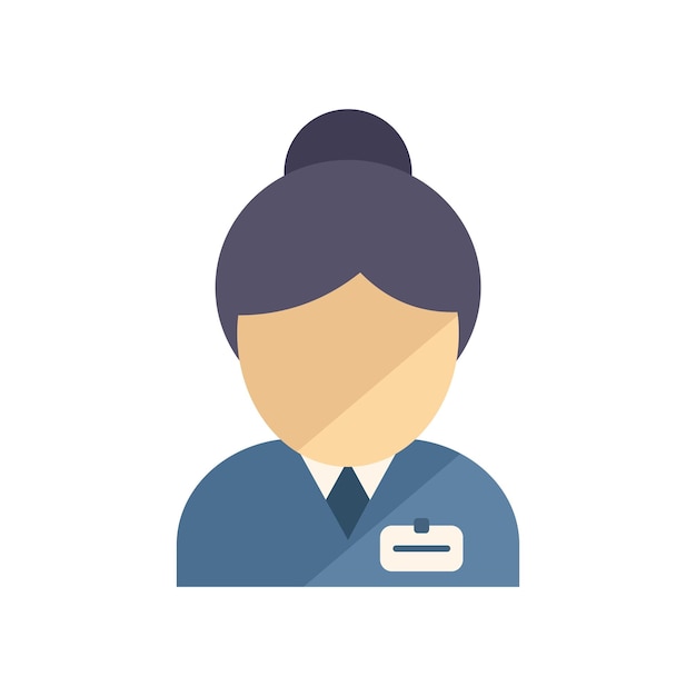 Bank worker icon flat vector Finance people Payment service isolated