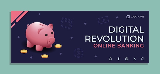 banking business facebook cover template