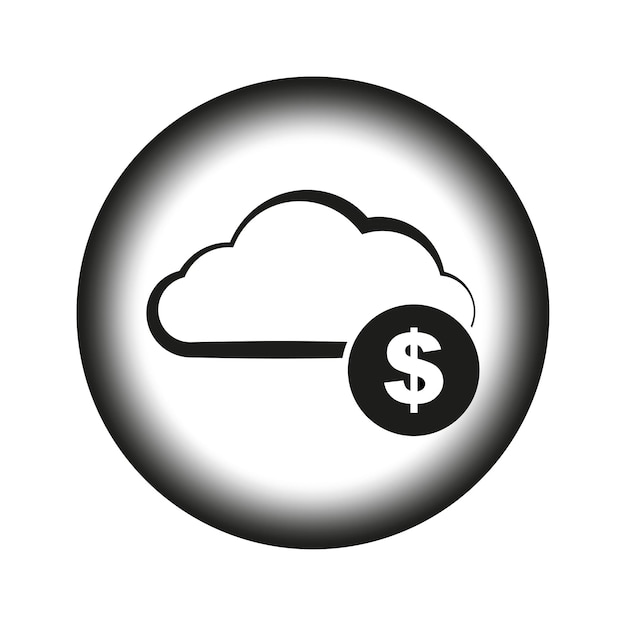 Banking cloud afgeronde pictogram Vector illustratie EPS 10 Stock image