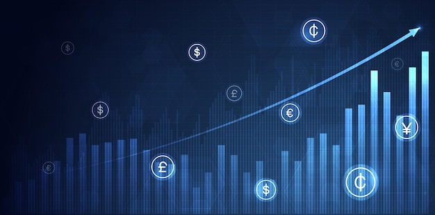 Banking and Finance and graph concept Stock market investment trading graph in graphic concept suitable for financial investment or Economic trends business idea Vector design