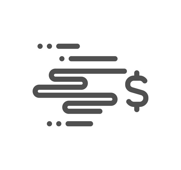 Vector banking and finance related icon outline and linear vector