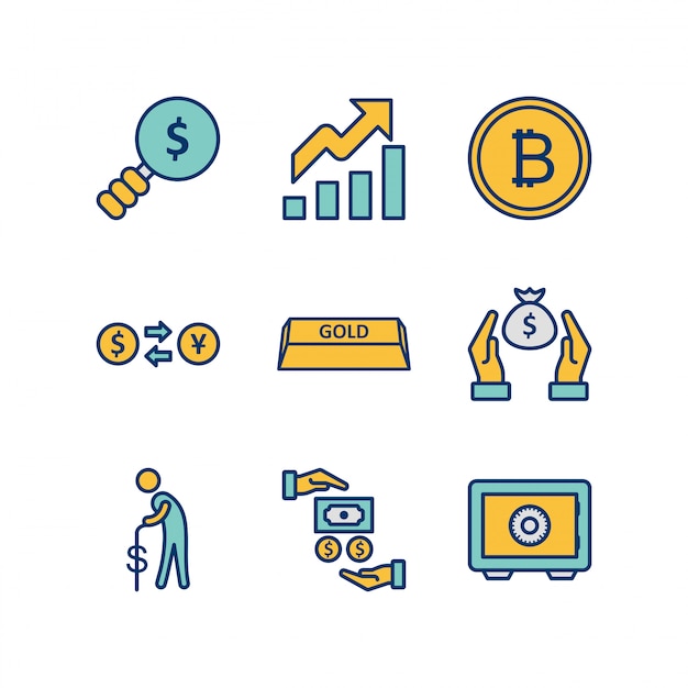 Vector banking icons set