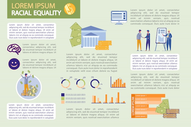 Infographics bancario impostato con uomini d'affari.