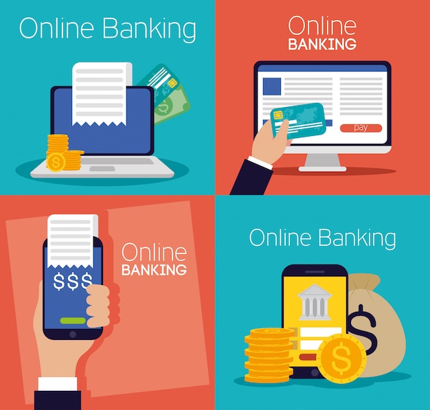 Banking online technology with electronic devices