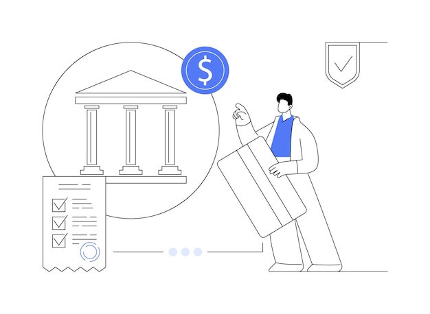 Banking operations abstract concept vector illustration