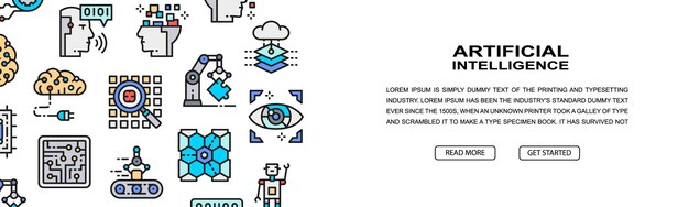 Webページのヘッダープレゼンテーションの銀行プロモーションの図