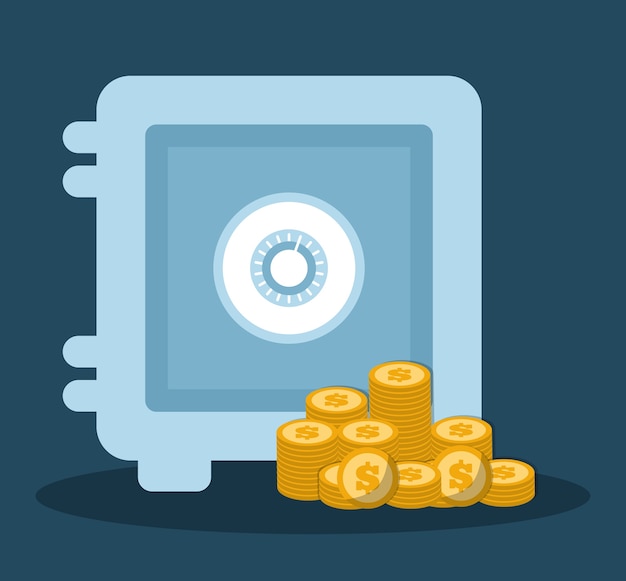 Vector banking related icons image