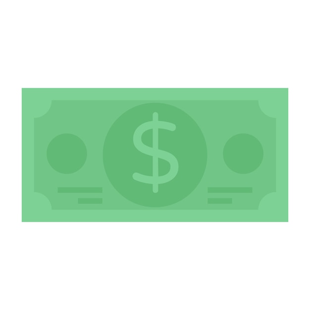 Vector a banknote flat icon vector