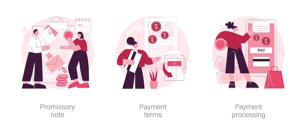 Banktransacties abstract concept vectorillustraties